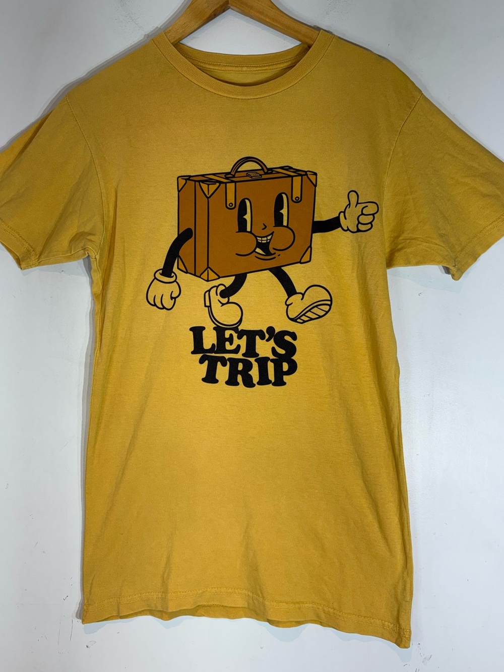 Sturniolo Triplets Let’s Trip Graphic T-Shirt Yellow Size Small
